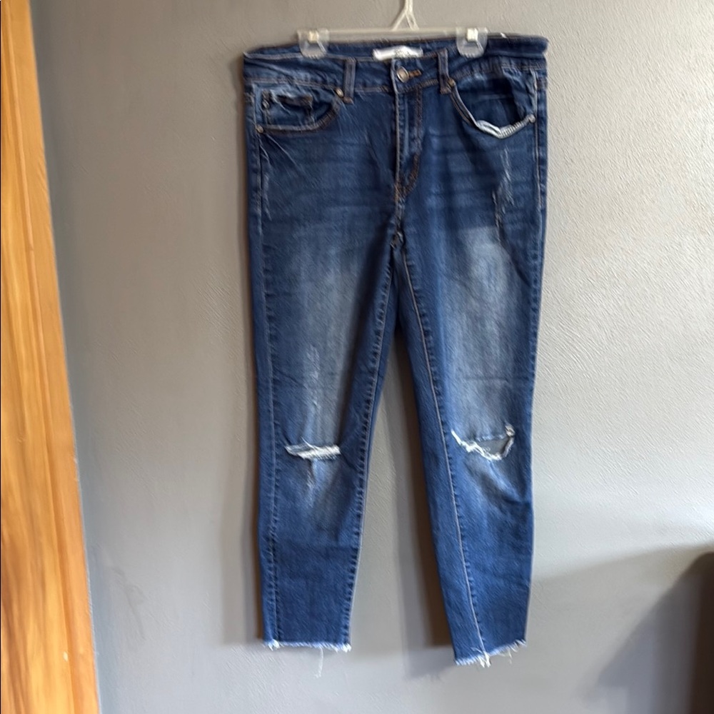 Women's Blue Distressed Jeans